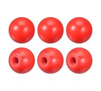 sourcing map 6Pcs Threaded Ball Knobs, M6 Female Thread Thermoset Ball Knob 0.98'' Dia Red Round Operation Ball Handles Embedded Threaded Knob for Machine Handle Tool Replacement