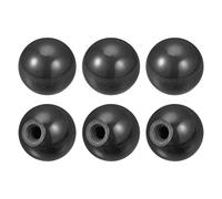 sourcing map 6Pcs Threaded Ball Knobs, M8 Female Thread Thermoset Ball Knob 1.18'' Dia Black Round Operation Ball Handles Embedded Threaded Knob for Machine Handle Tool Replacement