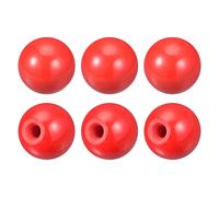 sourcing map 6Pcs Threaded Ball Knobs, M8 Female Thread Thermoset Ball Knob 1.18'' Dia Red Round Operation Ball Handles Embedded Threaded Knob for Machine Handle Tool Replacement