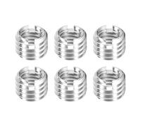 sourcing map 6Pcs Threaded Inserts, M6-1x6 & M8-1.25x6 Stainless Steel 303 Screw Thread Sleeves Thread Repair Insert for Mechanical Equipment