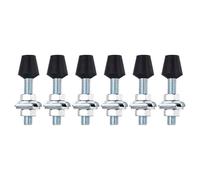 sourcing map 6Pcs Toggle Clamp Foot Rubber Head Carbon Steel M12x90mm Toggle Clamp Screw Assembly for Boxes, Cabinets, Doors with 12Pcs Screws and Washers