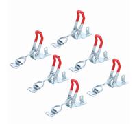 sourcing map 6Pcs Toggle Latch Clamp, 5 Inch Iron Adjustable Toggle Clamp 400lbs Holding Capacity Pull for Box Case Gate Cabinet