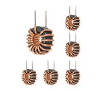 sourcing map 6pcs Toroid Core Inductor, 22uH 15A Copper Wire Wind Wound Inductance Magnetic Coil for Transformers, 20mm/0.79" Outer Dia.