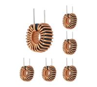 sourcing map 6pcs Toroid Core Inductor, 47uH 10A Copper Wire Wind Wound Inductance Magnetic Coil for Transformers, 20mm/0.79" Outer Dia.