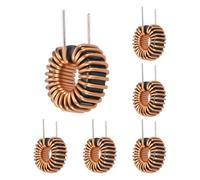 sourcing map 6pcs Toroid Core Inductor, 47uH 15A Copper Wire Wind Wound Inductance Magnetic Coil for Transformers, 24mm/0.94" Outer Dia.