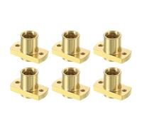sourcing map 6Pcs Tr8x2 Lead Screw Brass Nut, Trapezoidal Screw Diameter 10mm Pitch 2mm Lead 2mm (1 Starts) for A 3 CR-10 CR-10s Z Axis CNC 3D Printer Parts