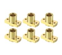 sourcing map 6Pcs Tr8x4 Lead Screw Brass Nut, Trapezoidal Screw Diameter 10mm Pitch 2mm Lead 4mm (2 Starts) for A 3 CR-10 CR-10s Z Axis CNC 3D Printer Parts