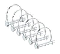 sourcing map 6pcs Trailer Coupler Pin (5/16" x 2" M8) - Wire Lock Pin Safety Shaft Locking Hitch Pins, for Farm Trailers Towing Lawn Hitches Garden Tractor Kayak Boat