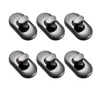 sourcing map 6pcs Turn Lock Clasp, Alloy Purse Closures Oval Twist Lock Fasteners Bag Hardware Accessories for Leather DIY Handbag Wallet Craft, Black