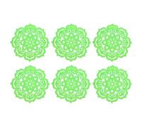 sourcing map 6Pcs Urinal Screen Deodorizer, Anti-Splash Scented Urinal Cakes Odor Protection Urinal Mats for Toilets, Bathroom, Green