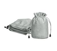 sourcing map 6Pcs Velvet Drawstring Bags, 3.5 x 5.7 Inch Dice Storage Small Pouch Gift Wrapping Bag for Wedding Party Favors, Candy Packaging, Jewelry Crystal DIY Craft, Gray