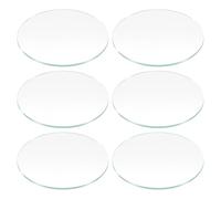 sourcing map 6pcs Watch Glass Lens 35mm Dia 1.2mm Thickness Mineral Glass Round Flat Clear Crystal Lens Watch Face Replacement Parts for Watchmaker Repair