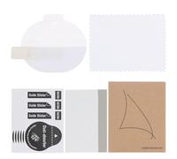 sourcing map 6pcs Watch Glass Screen Protectors 42mm HD High Definition Anti-Scratch Waterproof Universal Smartwatch Screen Protective Film with Cloth Sticker Scraping Card
