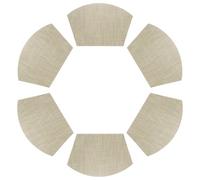 sourcing map 6pcs Wedge Placemats 18" x 12" Woven Vinyl Round Table Placemats Non Slip Heat Resistant Kitchen Table Mats for Outdoor Indoor Party Family Holiday, Yellow