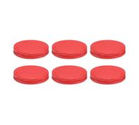sourcing map 6Pcs Wide Mouth Mason Jar Lids, Mason Canning Jar Lids with Airtight Seal, Mason Storage Covers Caps, Red