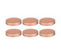sourcing map 6Pcs Wide Mouth Mason Jar Lids, Mason Canning Jar Lids with Airtight Seal, Mason Storage Covers Caps, Rose Gold
