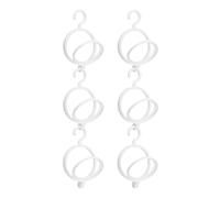 sourcing map 6PCS Wig Stand, Portable Wig Head Stand Collapsible Wig Holder for Multiple Wigs, Wig Display Stand Tool Travel Wig Stand Short Hair Extensions Stands, White
