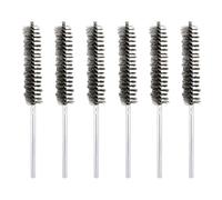 sourcing map 6pcs Wire Bore Brush 8 x 13/16" 1/4 Inch Shank Stainless Steel Bristles Cleaning Brush for Clean Car Part Tube Kitchen Garage