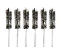 sourcing map 6pcs Wire Bore Brush Set 8 Inch Length 1.2 Inch Shank Stainless Steel Bristles Cleaning Brush for Clean Car Part Tube Kitchen Garage