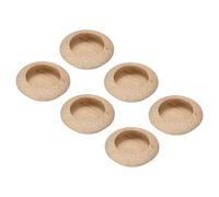 sourcing map 6pcs Wood Recessed Concealed Handle 1.65"x1.65"x0.43" Embedded Design Round Sliding Door Pulls Handles for Sliding Barn Bypass Doors Wardrobe Drawer