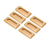 sourcing map 6pcs Wood Recessed Concealed Handle 4.33"x1.93"x0.71" Embedded Design Rectangle Painted Sliding Door Pulls Handles for Sliding Barn Bypass Doors Wardrobe Drawer