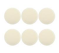 sourcing map 6Pcs Wooden Basket Bottom, 6.89" Round Blank Natural Wood Base Solid Crochet Basket for DIY Craft Weaving Basket Making Supplies Home Decor