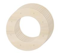 sourcing map 6Pcs Wooden Wreath Frames, Round 9.8" OD/5.9" ID Unfinished Floral Hoop Rings for DIY Christmas Easter Crafts Wedding Holiday Wall Home Decor