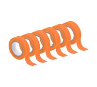 sourcing map 6Rolls Neon Gaffers Cloth Tape, 0.6 inch x 16.5 ft Glow in the Dark Tape Fluorescent Adhesive Black Light Tape for Party Home Decoration, Orange