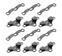 sourcing map 6Set Sewing Hooks and Eyes Closure Set for Trousers, Copper Clothing Fasteners for Pants Skirt Dress Sewing DIY Craft (21x11.5mm, Dark Gray)