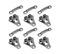 sourcing map 6Set Sewing Hooks and Eyes Closure Set for Trousers, Stainless Steel Clothing Fasteners for Pants Skirt Dress Sewing DIY Craft (14mmx18mm, Dark Gray)