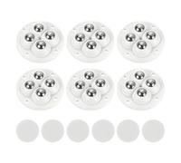 sourcing map 6Sets Self Adhesive Caster Wheels, 48x48x15mm Sticky Pulley,360° Rotation Universal Wheel for Coffee Maker Toaster Storage Bins Trash Can(White)