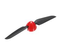 sourcing map 6x3 Inch RC Plane Propeller, RC Folding Propellers Spinner Size D30.5xH25mm 2.3mm Motor Shaft Dia 2-Vane with Nylon Plastic Spinner for Airplane Helicopter(Black Red)