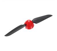 sourcing map 6x3 Inch RC Plane Propeller, RC Folding Propellers Spinner Size D30.5xH26mm 3mm Motor Shaft Dia 2-Vane with Nylon Plastic Spinner for Airplane Helicopter(Black Red)