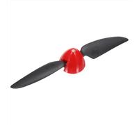 sourcing map 6x4 Inch RC Plane Propeller, RC Folding Propellers Spinner Size D30.5xH26mm 3.17mm Motor Shaft Dia 2-Vane with Nylon Plastic Spinner for Airplane Helicopter(Black Red)