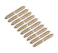 sourcing map 6x40mm Hanger Bolts, 80pcs Double Ended Self-Tapping Thread Wood to Wood Dowel Screws for Wood Connecting