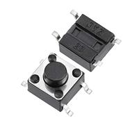 sourcing map 6x6x5mm Momentary Panel PCB Surface Mounted Devices SMT Mount 4 Pins Push Button SPST Tactile Tact Switch 50PCS