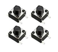 sourcing map 6x6x6mm Panel Mini/Micro/Small PCB Surface Mounted Devices SMT Momentary Tactile Tact Push Button Switch 21PCS