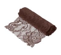 sourcing map 7.1 Inch Wide 3 Yard Lace Ribbon Floral Pattern Brown Lace Trim Ribbon for DIY Crafts, Gift Wrapping Bouquets, Wedding Decor, and Sewing Making