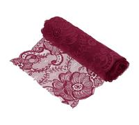 sourcing map 7.1 Inch Wide 3 Yard Lace Ribbon Floral Pattern Dark Red Lace Trim Ribbon for DIY Crafts, Gift Wrapping Bouquets, Wedding Decor, and Sewing Making