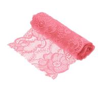 sourcing map 7.1 Inch Wide 3 Yard Lace Ribbon Floral Pattern Watermelon Red Lace Trim Ribbon for DIY Crafts, Gift Wrapping Bouquets, Wedding Decor, and Sewing Making