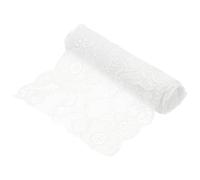 sourcing map 7.1 Inch Wide 3 Yard Lace Ribbon Floral Pattern White Lace Trim Ribbon for DIY Crafts, Gift Wrapping Bouquets, Wedding Decor, and Sewing Making