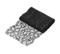 sourcing map 7.1 Inch Wide 5 Yard Lace Ribbon Floral Pattern Black+Black Piece Lace Trim Ribbon for Sewing Making,and DIY Crafts,Gift Wrapping,Wedding Decor