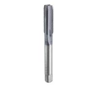 sourcing map 7/16"-18 UNS Thread Tap 6542 Cobalt High-Speed Steel TiCN Coated Plug Tap Right Hand Flat Head 4 Straight Flutes Screw Threading Hand Tap