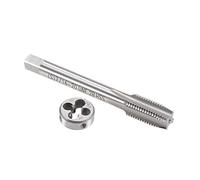 sourcing map 7/16"-20 UNF Tap and Die Set, HSS Machine Thread Tap with Round Threading Die, Right Hand