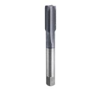 sourcing map 7/16"-28 UNS Thread Tap 6542 Cobalt High-Speed Steel TiCN Coated Plug Tap Right Hand Flat Head 4 Straight Flutes Screw Threading Hand Tap