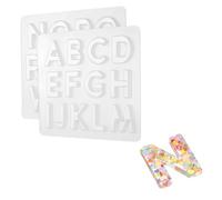 sourcing map 7.3 Inch Resin Letter Moulds,A-M,N-Z Capital Alphabet 3D Silicone Letter Casting Moulds for Candle Making DIY Crafts Word Sign Art Party Home Decor