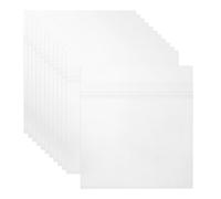 sourcing map 7.5"x7.5" Vinyl Record Outer Sleeves, 25 Pcs 3 Mil Anti-Static Clear Plastic Record Covers with Adhesive Strip Durable Disc Sleeves for LP Albums Storage Collection Protection