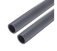 sourcing map 7/8 Inch PVC Rigid Tube Round Pipe Tubing Hardware Tubing 16.6mm ID 22mm OD 9" Length Light Grey High Impact for Water Pipe, Crafts, Cable Sleeve 2pcs