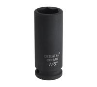 sourcing map 7/8 Inch SAE Deep Impact Socket 1/2 Inch Drive 6 Point Design CR-MO Steel Nut Impact Grade Socket for Auto Repair