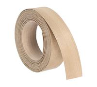 sourcing map 7/8 Inch x 15ft Wood Veneer Edge Banding, Pre-Glued Flexible Cherry Wood Edging Strips, Iron on with Hot Melt Adhesive Wood Tape for Cabinet Repair and Furniture Restoration
